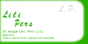 lili pers business card